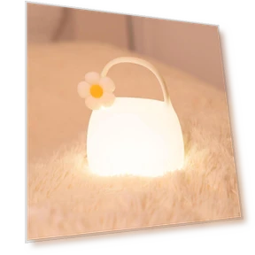 Silicone Touch Night Light Purse with Flower — Night Lights, Colorful summer