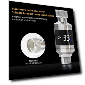 Touch Control LED Display Waterproof Shower Thermometer — Home Climate Control, Zhiruei