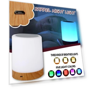 Touch LED Desk Lamp with Adjustable Brightness — Desk & Table Lighting, Allison Trading