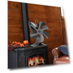Wood Burning Fireplace Stove with Fan — Fireplace Fans, Kitchen Accs