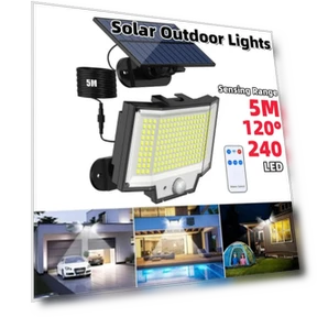 Solar LED Motion Sensor Light — Outdoor Security & Flood Lighting, YH FlashLight
