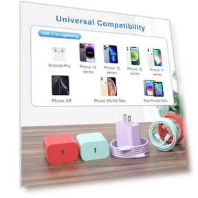 20W Fast Charging Wall Charger with 10 FT USB Lightning Cable — Chargers, Shenzhen Zhengyuhong Electronic Technology Co., Ltd