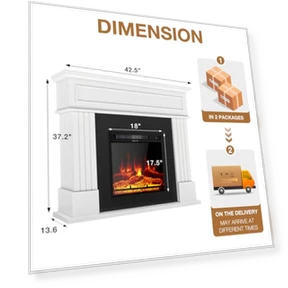 Electric Fireplace with Mantel — Electric Heating Solutions, oneinmil