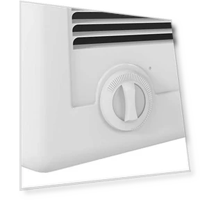 Electric Wall Heater Complete Unit With Thermostat — Portable Heating Solutions, Cadet