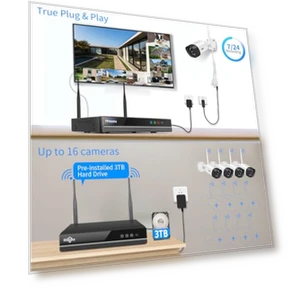 WiFi Security Camera System Outdoor — Smart Home Security, Hiseeu