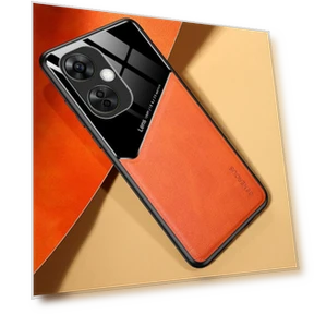 Back Shell PU Leather Coated Phone Case with Car Mount Metal Sheet — Phone Accessories, Smartwatch 2025