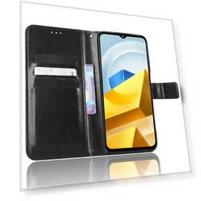 Crazy Horse Texture PU Leather Anti-fingerprint Case Stand Wallet Phone Cover — Flip Cases, Smartwatch 2025