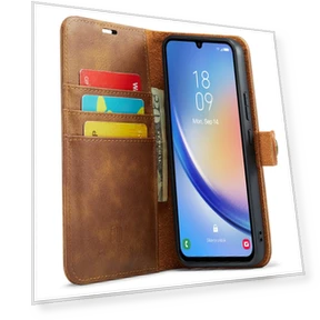 Detachable Magnetic Case Split Leather Phone Wallet Stand Cover — Phone Accessories, DG.MING
