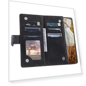Diamond Texture Phone Case with Full Protection, Zipper Pocket, Stand, Wallet, and Strap — Phone Accessories, Smartwatch 2025