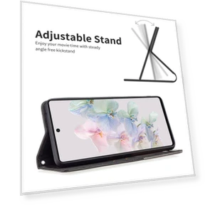 Leather Case with Card Holder Imprinting Pattern Phone Stand Cover — Phone Accessories, Smartwatch 2025