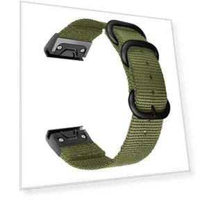 Nylon Smart Watch Strap with Stainless Steel Three Loops — Fitness Bands, Smartwatch 2025