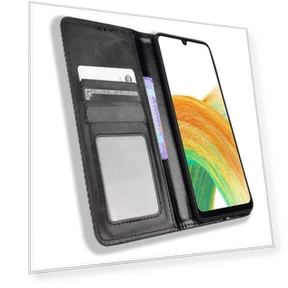 Retro PU Leather Wallet Phone Cover with Mosaic Imprint — Phone Accessories, Smartwatch 2025