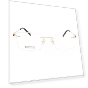 Rimless Rectangle Gold Eyeglasses — Smart Glasses, SmartBuy Collection