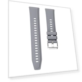Silicone Strap with Silver Buckle — Fitness Bands, Smartwatch 2025