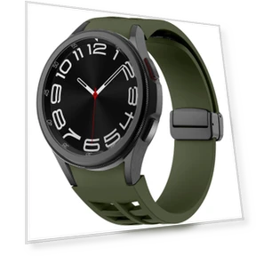 Stylish Silicone Strap with Magnetic Folding Buckle — Bands, Smartwatch 2025