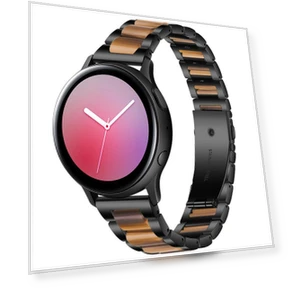 Three Beads Stainless Steel+Resin Strap — Bands, Smartwatch 2025