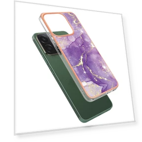 TPU Case with IMD Marble Pattern Electroplated Back Cover — Basic Cases, Samrtwatch Bands Straps