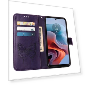 Wallet Case with Wrist Strap Butterfly Imprint Leather Phone Cover — Basic Cases, Smartwatch 2025