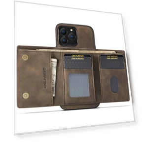 Anti-fall Anti-wear Detachable Magnetic 2-in-1 Wallet Phone Case — Battery Charger Cases, Smartwatch 2025