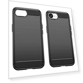 Carbon Fiber Texture Flexible TPU Brushed Phone Cover — Basic Cases, Smartwatch 2025