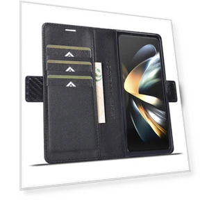 Carbon Fiber Texture Magnetic Closure Phone Cover — Basic Cases, Smartwatch 2025