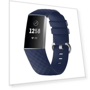 Diamond Grain Silicone Smart Watch Band — Fitness Bands, Smartwatch 2025
