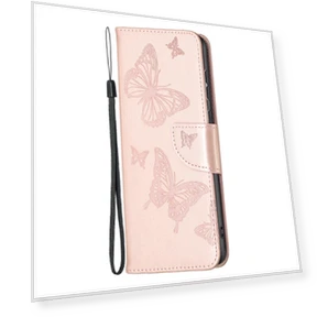 Drop-Proof Protection Multiple Butterfly Imprinted PU Leather Flip Folio Cover Wallet Stand Case — Phone Accessories, Smartwatch 2025