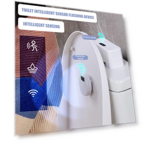 Intelligent Touchless Toilet Flusher — Hand Dryers, Pale Blue