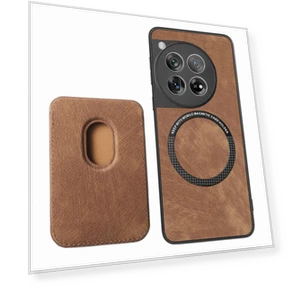 Leather Back Cover with Detachable Card Holder — Phone Accessories, Smartwatch 2025