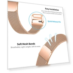 Magnetic Absorption Milanese Stainless Steel Smart Watch Band — Bands, Smartwatch 2025
