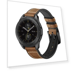 Silicone Cowhide Leather Watch Band — Bands, Smartwatch 2025