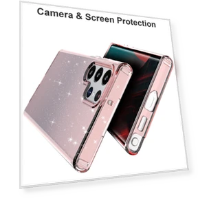 Stylish Shockproof Glittery Sequins TPU Phone Case Shell Transparent — Bumpers, Smartwatch 2025