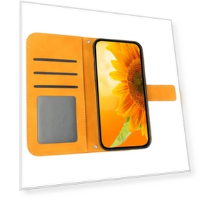 Sunflower Flip Leather Phone Cover with Shoulder Strap — Flip Cases, Smartwatch 2025