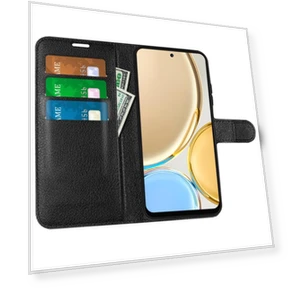 Textured Litchi Phone Case with Foldable Stand — Phone Accessories, Smartwatch 2025