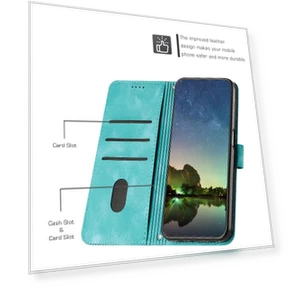 Triangle Imprinted PU Leather Wallet Stand Phone Case with Strap — Phone Accessories, Smartwatch 2025