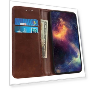 Wallet Case Split Leather Magnetic Closing Phone Cover — Flip Cases, Smartwatch 2025
