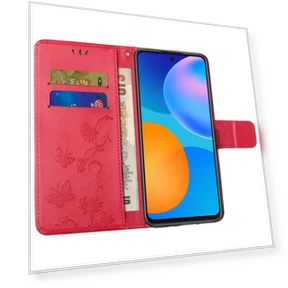 Butterfly Flower Imprinted PU Leather Phone Case Wallet Stand — Phone Accessories, Smartwatch 2025