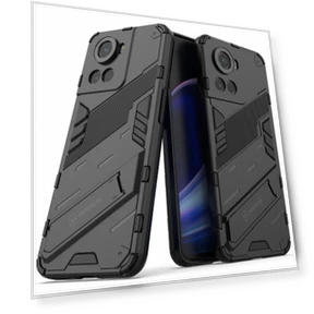 Dual-Layer TPU+PC Combination Shock Absorption Cover with Kickstand — Protective Cases, Smartwatch 2025