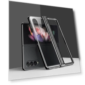 Electroplating Folding Phone Case with Side Hinge Protection — Basic Cases, Smartwatch 2025