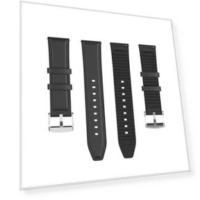 Genuine Leather Surface+Silicone Smart Watch Band Strap — Bands, Smartwatch 2025