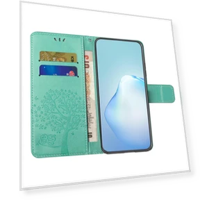 Imprinted Owl Tree Pattern Stand Wallet Case — Phone Accessories, Smartwatch 2025