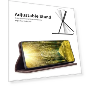 Leather Case Mobile Cover Stand with RFID Blocking Card Holder — Flip Cases, Smartwatch 2025
