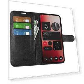 Litchi Texture Leather Folio Stand Card Holder Phone Cover — Phone Accessories, Smartwatch 2025