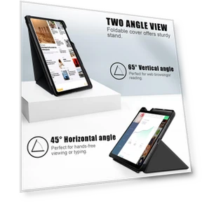 Origami Stand Leather Tablet Case — Keyboard Cases, Smartwatch 2025