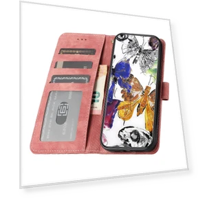 PU Leather Butterfly Imprinted Stand Wallet Case — Phone Accessories, Smartwatch 2025