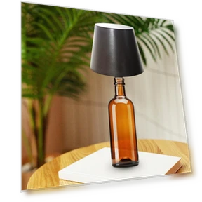 Rechargeable LED Wine Bottle Lamp — Desk & Table Lighting, Theoretical Abyss