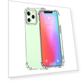 Smart TPU Case Clear Four Corner Reinforcement Phone Guard Cover — Basic Cases, Samrtwatch Bands Straps
