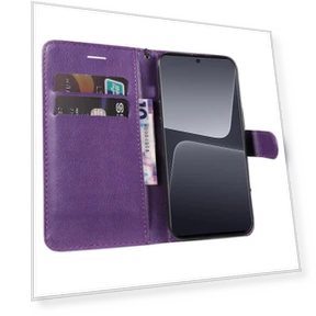 Solid Color Leather Mobile Cover Wallet Stand with Strap — Phone Accessories, Smartwatch 2025