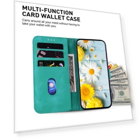Wallet Stand Flower Imprinted Leather Cover — Flip Cases, Smartwatch 2025