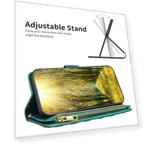 Zipper Pocket Imprinting Rhombus Pattern Matte PU Leather Phone Case with Wallet Stand — Phone Accessories, Smartwatch 2025